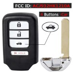 2013-2015 Honda Accord Civic / 4-Button Smart Key / PN: 72147-T2A-A01 / ACJ932HK1210A (AFTERMARKET)